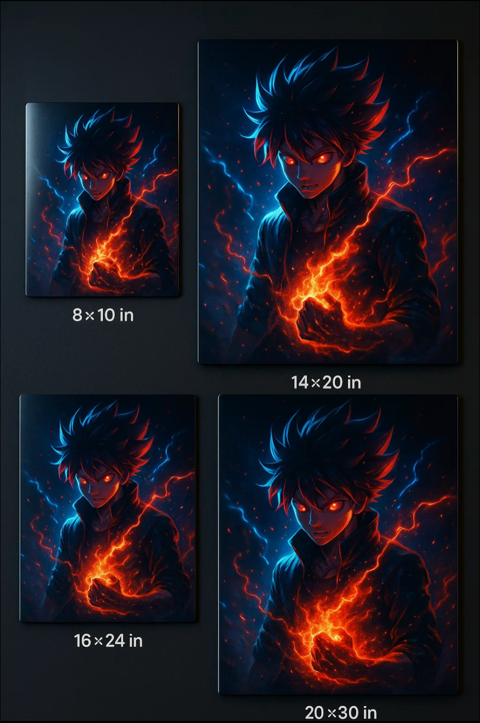 Anime Dragon Summoning Wall Art