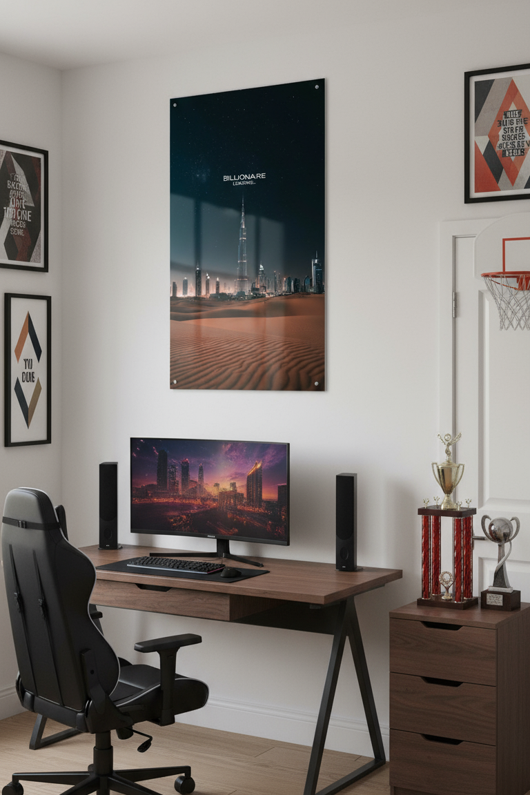 16x24 inch Billionaire Loading metal print with clear text