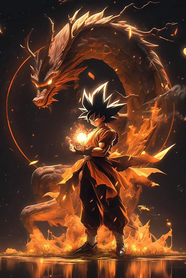 Anime Dragon Summoning Wall Art