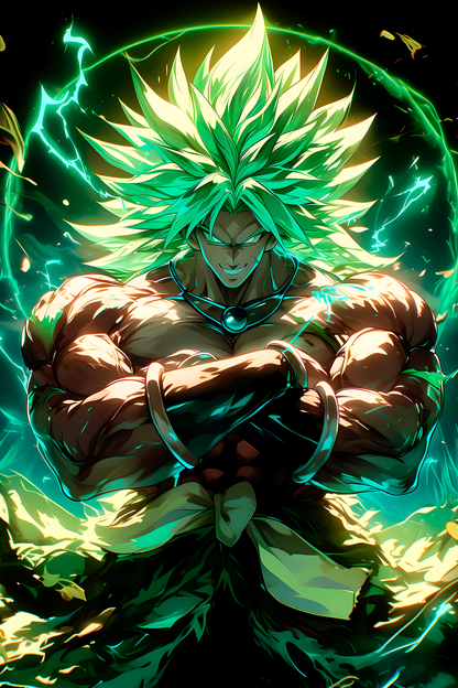 Powerful Green Warrior Aluminum Wall Art