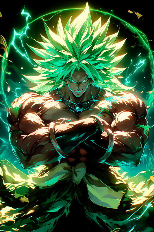 Powerful Green Warrior Aluminum Wall Art