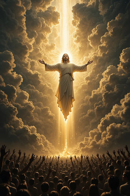 Jesus Ascending to Heaven Wall Art"