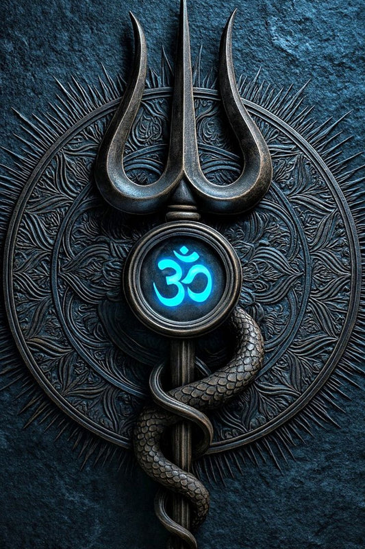 Lord Shiva Trishul Divine Art
