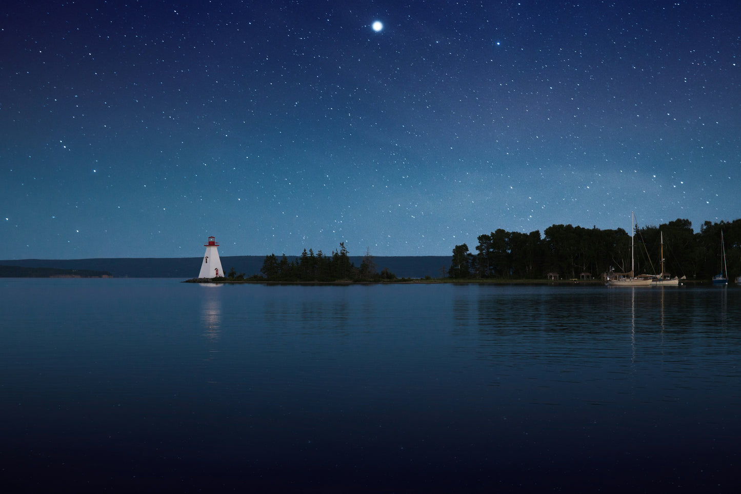 Moonlit Beach Pier Wall Art