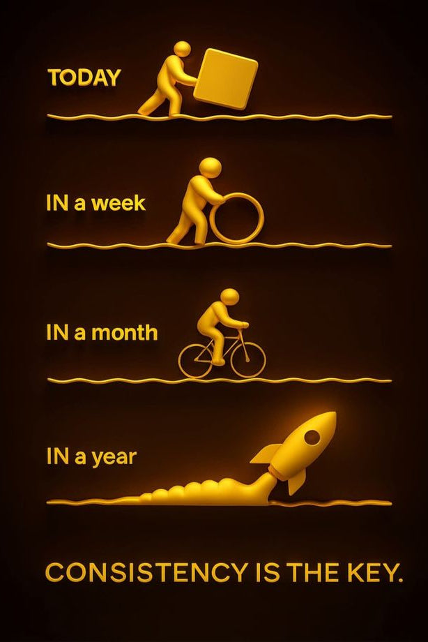 Consistency is the Key - Metal Print