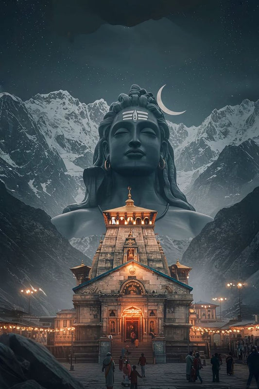 Lord Kedarnath Temple Himalayan Print