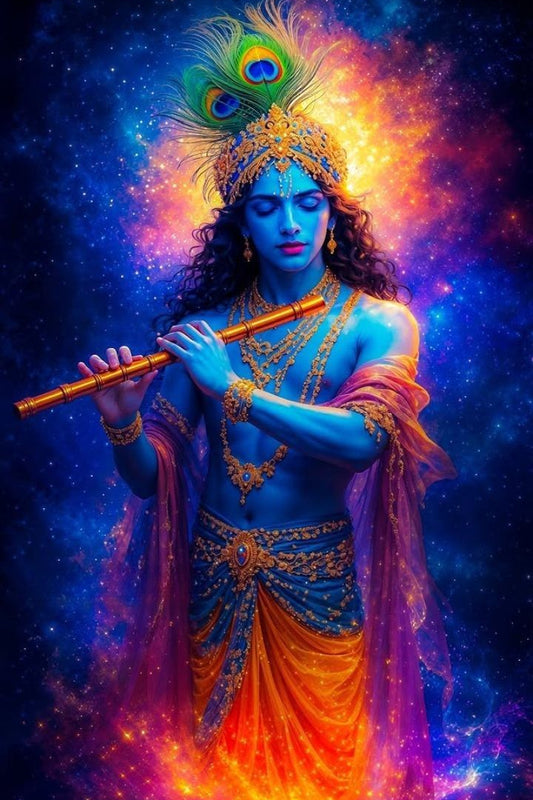 Lord Krishna Universe Colors Art